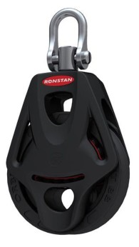 Ronstan Orbit enkelblock med svirvel och hundsvott, serie 55