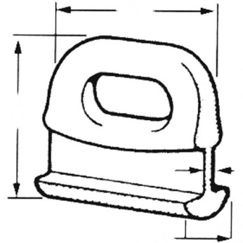 Segeltravare med spår 14 mm