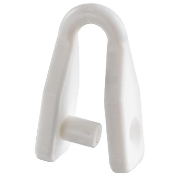 Schackel vit nylon Ø6 mm til skruv