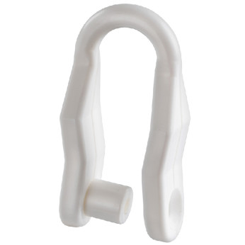 Schackel vit nylon Ø8 mm med skruv