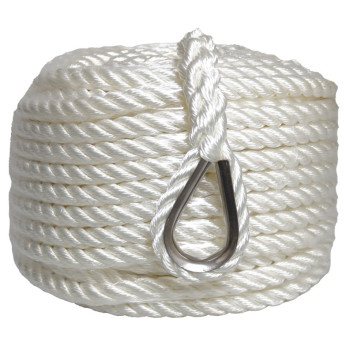1852 ankarlina 3-slagen polyester med RF kaus 14mm 40m