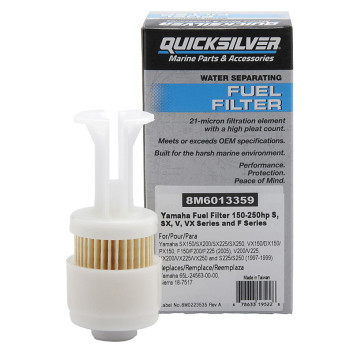 Quicksilver 8m6013359 brændstoffilter, yamaha s, sx, v, vx &