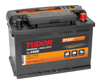 Tudor tn750 batteri nautilus 74 ah start, helpall 51 stk.