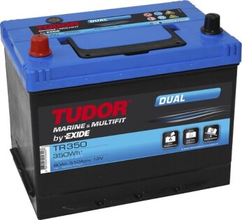 Tudor TR350 batteri nautilus 80 ah dual, helpall 51 stk.