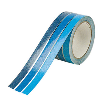Dekortejp med 3 remsor 50mm, blå 3-färgad