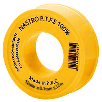 Geko Gängtejp P.T.F.E gul gas 12mm x 12m