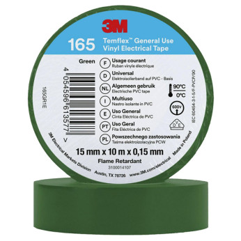 3M isolerband 165 15mm, grön