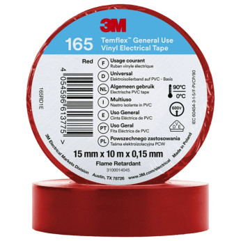 3M isolerband 165 15mm, rd