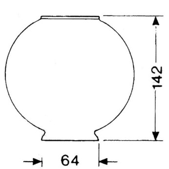 DHR Lampglas 64mm x 142mm