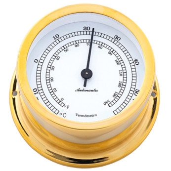 Autonautic Minor 72 termometer Ø72/50 mm förgylld mässing