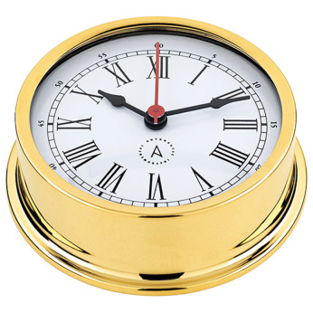 Autonautic Pacific 120 skeppsur romertal Ø120/110 mm förgylld mässing