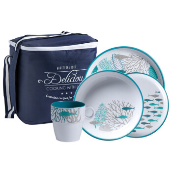 MB Coastal startpaket non-slip servisset 16 delar + väska