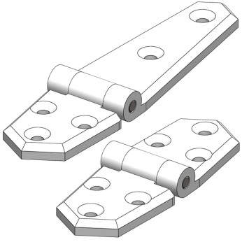 Trudesign kompositgngjrn vit, 2 st