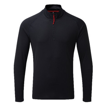 Gill UV009 Men's UV Långärmad Zip T-shirt Navy