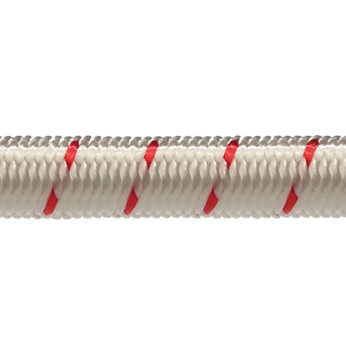 Elastisk Shock cord, vit/röd