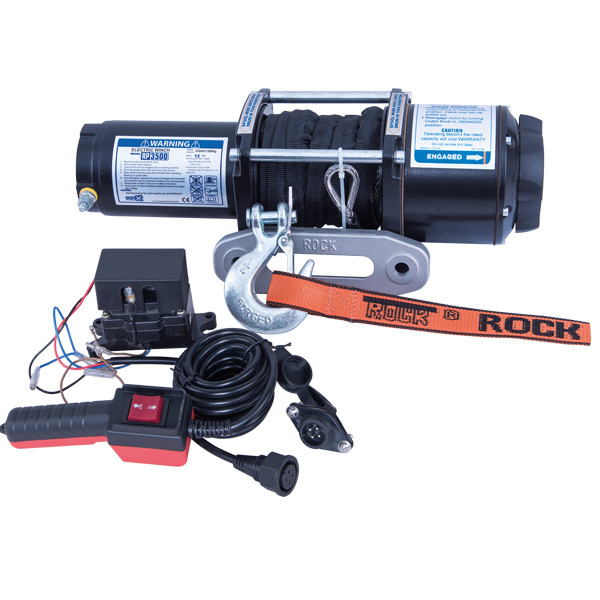 Rock RP3500 el-trailerwinsch 12 Vdc 3,1HK (2,3Kw) 1589kg m/l