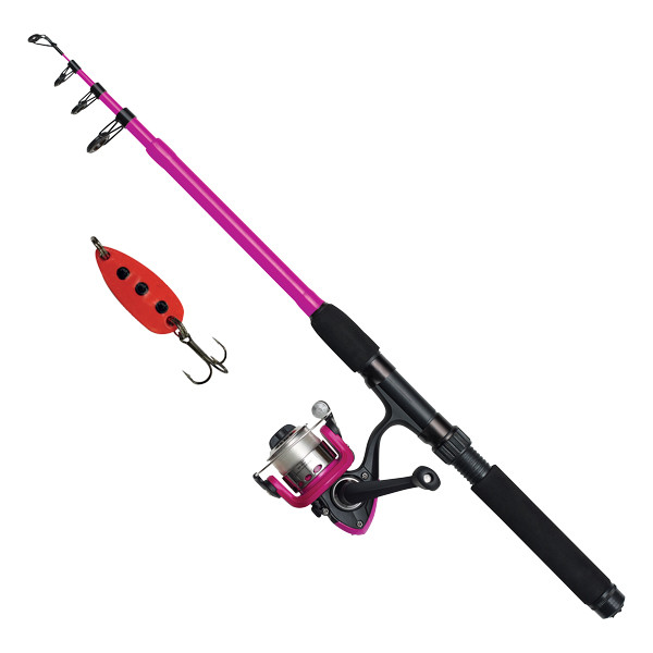 Kinetic Lille Viking Go Fishing 5,6fot Spin fiskesp, Pink