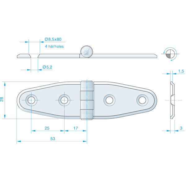 Roca gngjrn RF, 106x30mm