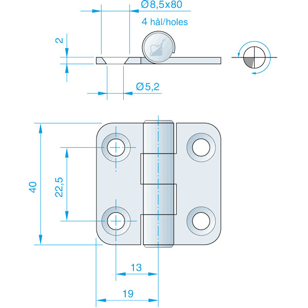 Roca gngjrn RF, 38x40mm