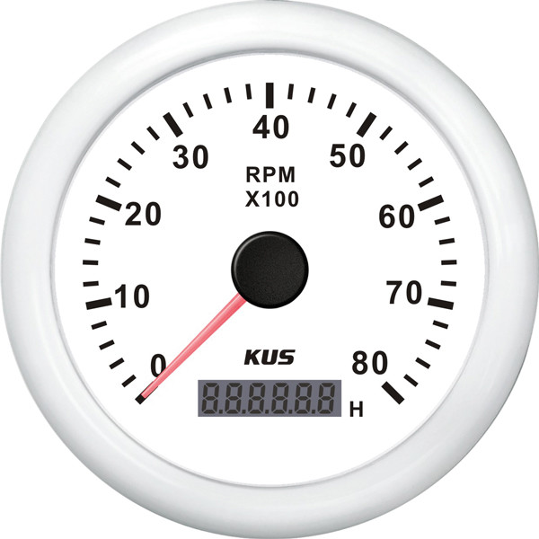 KUS varvmtare till bensin vit, 0-8000