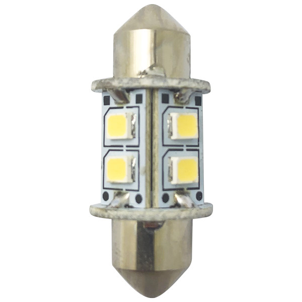 1852 LED pinol/spollampa 31mm 10-36Vdc vit, 2 st