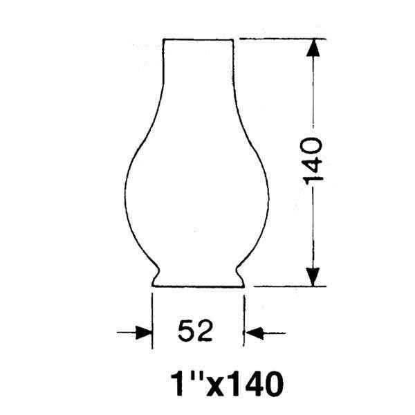 DHR Lampglas 1''' x 140mm