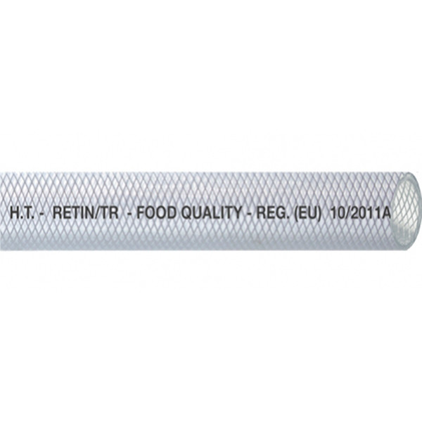 Klar PVC slang armerad, Food quality 10mm